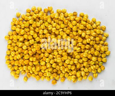 Rich & Traditional Crunchy Roasted (annagiri, Folva) chana or Gram - Bengal Grams / Chickpeas, known as chatpata futana or Phutana flavored with spicy Stock Photo