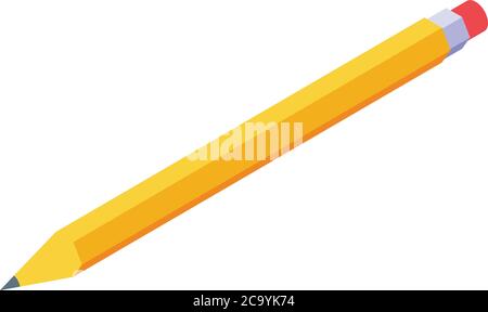 Auditor pencil icon, isometric style Stock Vector