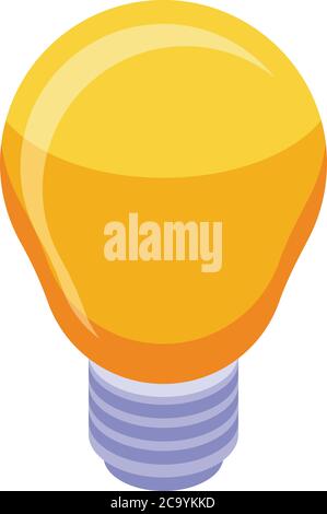 Inclusive education light bulb icon, isometric style Stock Vector