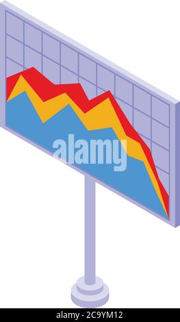 Audit banner icon, isometric style Stock Vector