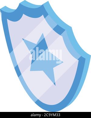Secured audit icon, isometric style Stock Vector