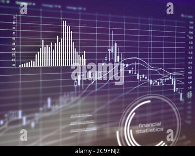 Data charts and graphs Stock Photo