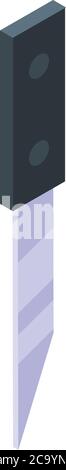 Shoe repair knife icon, isometric style Stock Vector