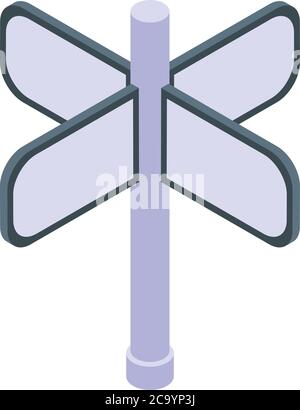 Turnstile cross type icon, isometric style Stock Vector