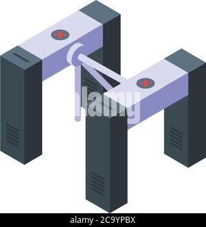 Turnstile technology icon, isometric style Stock Vector
