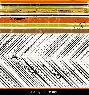 abstract pattern background, with lines, stripes, strokes and splashes, grungy, zigzag Stock Vector