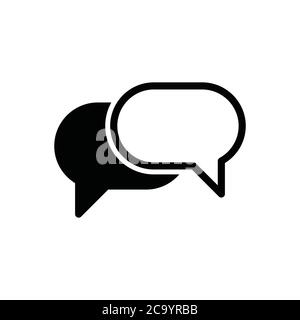 talking chat bubble icon vector Stock Vector