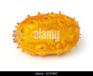 Kiwano fruit isolated on white Stock Photo