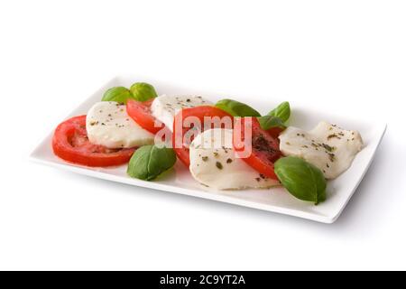 Caprese salad isolated on white background Stock Photo