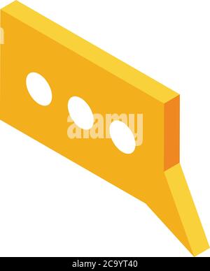 Inclusive education chat icon, isometric style Stock Vector