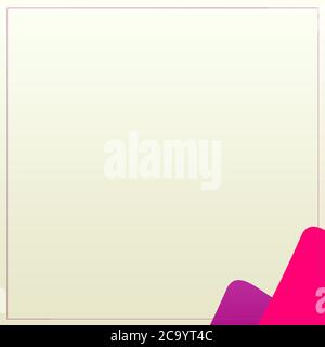 Modern Empty Purple & Pink Design On White Background Frame Template-For Banner, Poster, Card & Social Media Stock Photo