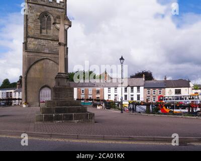 War Memorial  Clock tower in Market Place is all that remains of former church Coleford market town centre Gloucestershire England UK Forest of Dean Stock Photo