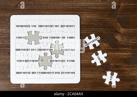 the construction of binary codes Stock Photo
