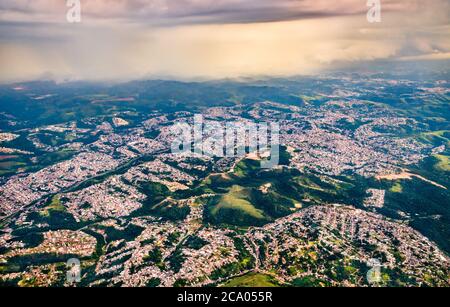 Aerial view of Sao Paulo suburbs in Brazil Stock Photo