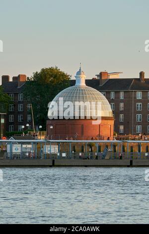 greenwich foot tunnel entrance Stock Photo