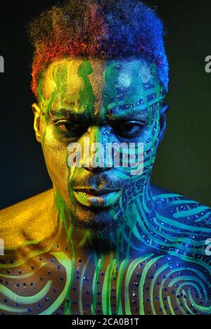Body painting of diffent cultures from Africa Stock Photo - Alamy