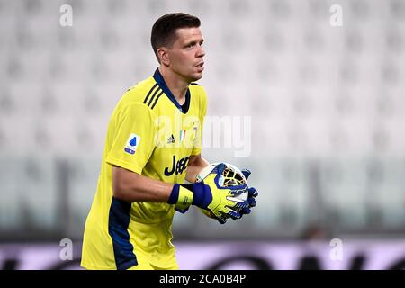 Turin, Italy - 01 August, 2020: Wojciech Szczesny of Juventus FC in action during the Serie A football match between Juventus FC and AS Roma. AS Roma won 3-1 over Juventus FC. Credit: Nicolò Campo/Alamy Live News Stock Photo