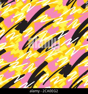 Abstract brush stroke sport mood seamless pattern for background, fabric, textile, wrap, surface, web and print design. Dynamic active hand drawn repe Stock Vector