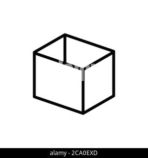 box cargo con vector sign symbol Stock Vector