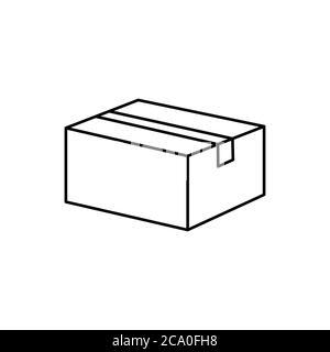 box cargo con vector sign symbol Stock Vector