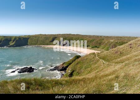 FORVIE SANDS NATIONAL NATURE RESERVE COLLIESTON SCOTLAND SUMMER VIEW OF SANDY BEACH HACKLEY BAY Stock Photo