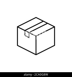box cargo con vector sign symbol Stock Vector