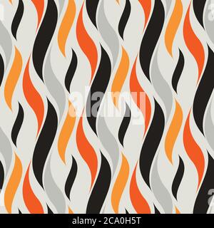 seamless hot flame wave pattern. vector illustration Stock Vector