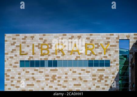 Liverpool Central Library - originally opened in 1860 completely redeveloped between 2010 and 2013, architect Austin-Smith:Lord. Stock Photo