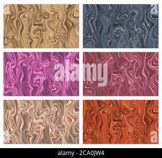 Marble texture wallpaper. Marbled stucco illustration. Set of paint splash. Abstract wave graphic acrylic trendy marble template. Unique fluid surface Stock Vector