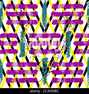 abstract geometric pattern background, with strokes, splashes and stripes Stock Vector
