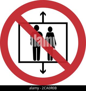 ELEVATOR OUT OF SERVICE icon or symbol vector illustration Stock Vector