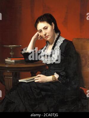 Vermehren Frederik - Portrait of Mrs. Pauline Heyman - Danish School - 19th and Early 20th Century Stock Photo