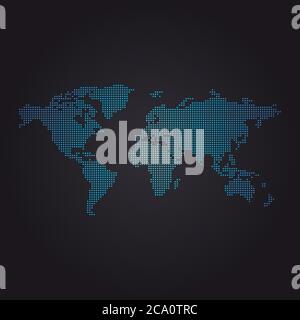 Dotted World Map Vector Design Stock Vector