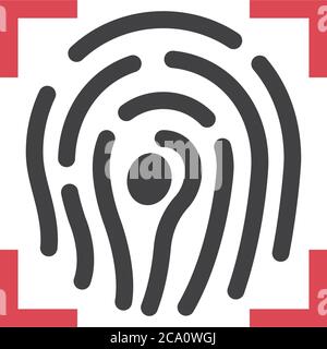 Fingerprint icon design template vector isolated illustration Stock Vector