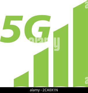 5g network icon design template vector isolated Stock Vector