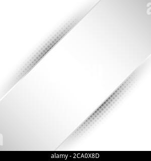 Abstract white and gray stripe diagonal background with shadow halftone texture. Vector illustration Stock Vector