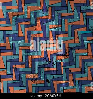 abstract geometric background pattern, with rectangles, triangles, strokes and splashes Stock Vector