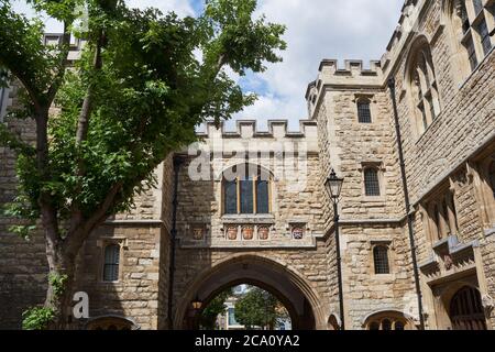 The historic St John's Gate, Clerkenwell, London EC1, Southern England, built in 1504 Stock Photo