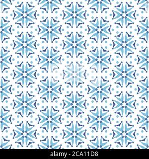 Cornflower floral pattern. Pattern with abstract ditsy flowers in blue blue colors. Seamless vector background. Simple florets modern pattern inspired Stock Vector