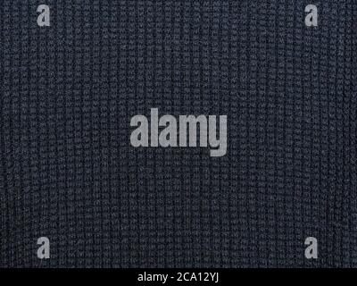 Dark blue texture. Knitted fabric Stock Photo