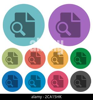 Preview darker flat icons on color round background Stock Vector
