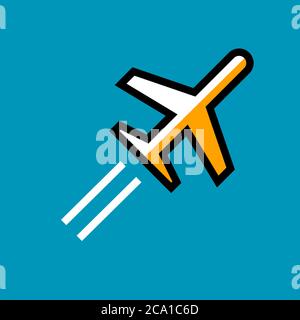 Airplane flying in the sky. Stock Vector