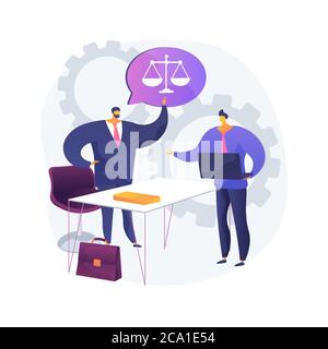 Paralegal services abstract concept vector illustration. Stock Vector