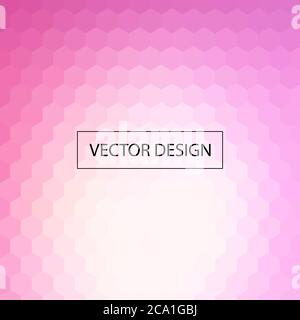 Pink hexagon background. Abstract vector geometric background Stock Vector