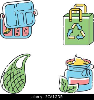 Reusable lunch box color icon Royalty Free Vector Image