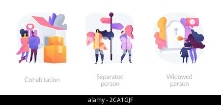 Living together abstract concept vector illustrations. Stock Vector