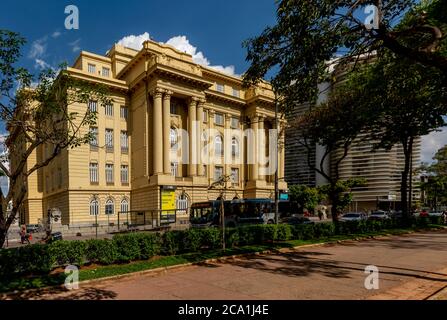 Bank of Brazil Cultural Center Building at Liberty Square in Belo Horizonte, Brazil Stock Photo