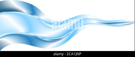 Smooth Liquid Blue 3D Wave Stock Vector