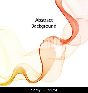 red wave. Abstract image Vector background Stock Vector