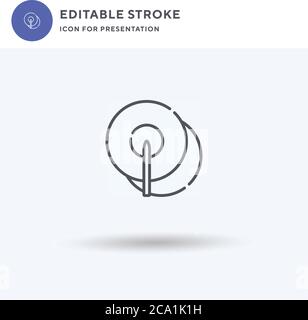 Cymbal icon vector, filled flat sign, solid pictogram isolated on white, logo illustration. Cymbal icon for presentation. Stock Vector